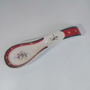 Vintage Royal Seasons Stoneware Snowman Spoon Rest Christmas Retired HTF 2005‎